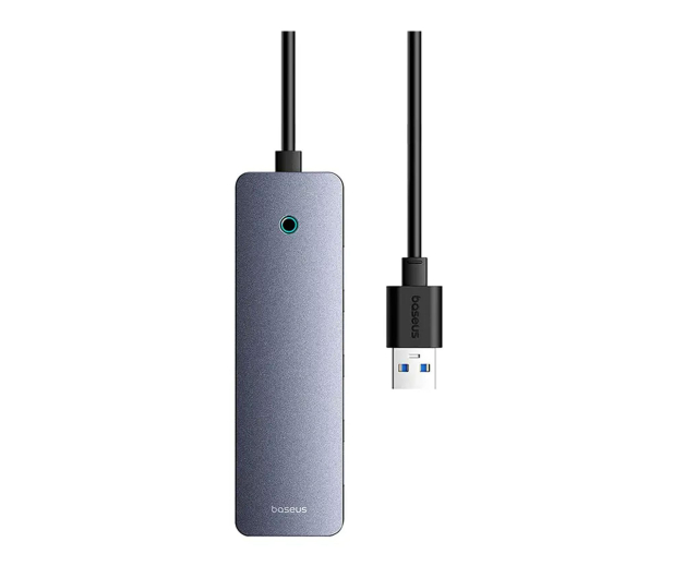 Baseus 4w1 UltraJoy Lite 150cm USB-A - 4xUSB 3.0 , USB-C 5V (szary) - 1310886 - zdjęcie 2